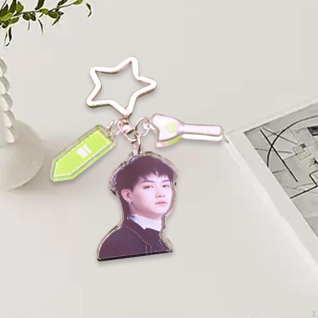 Acrylic Keychain Portable Versatile Adorable Keyring for Women Birthday Gift Style A