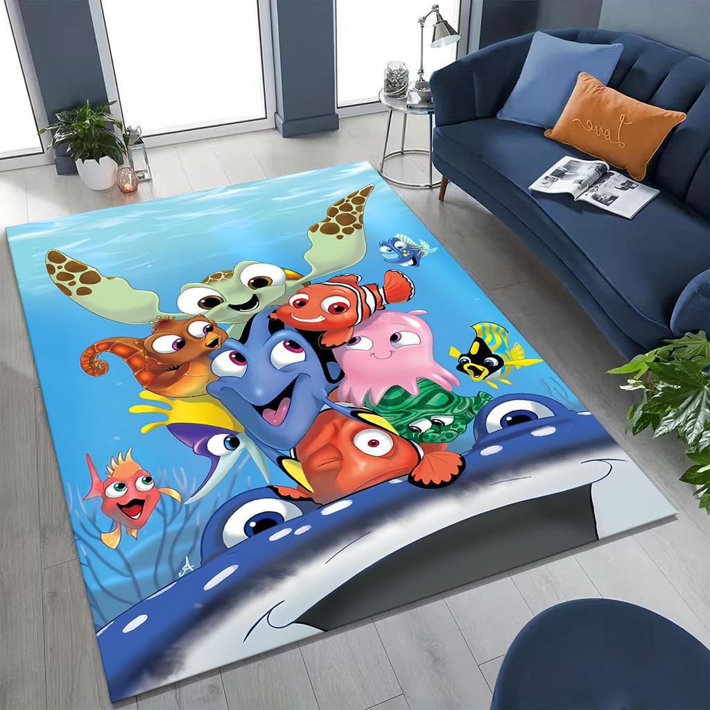 3D kreslený koberec Podmořský svět Hledá se Nemo pro ložnici, obývací pokoj, pohovku, dekorace na vchodové dveře domu, velká protiskluzová podlahová rohožka pro děti, dárek