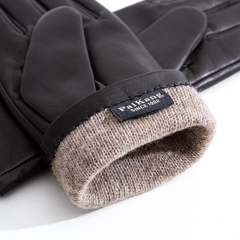 Genuine Leather Gloves Winter Women's Warm Gloves  Outdoor Sheepskin Gloves  Fleece Thickened Gloves
