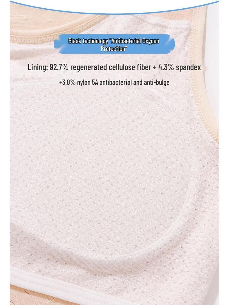 Girls' Anti-Bulge Vest Bra for Ages 7-12 - Ideal for Puberty and School