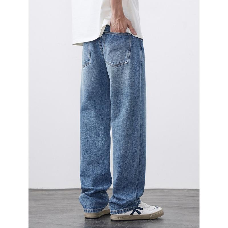 New Spring and Summer Loose Straight Japanese Jeans American Jeans Men's Pants