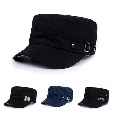 Herren einfarbige flache Kappe: Outdoor Sonnenschutz Frühling Baseballkappe für mittlere und ältere Menschen