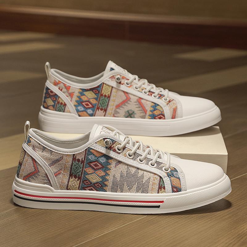 Flat Sneakers Men Roman Canvas Shoes For Men Summer Walking Sneakers Shoes Male British Style