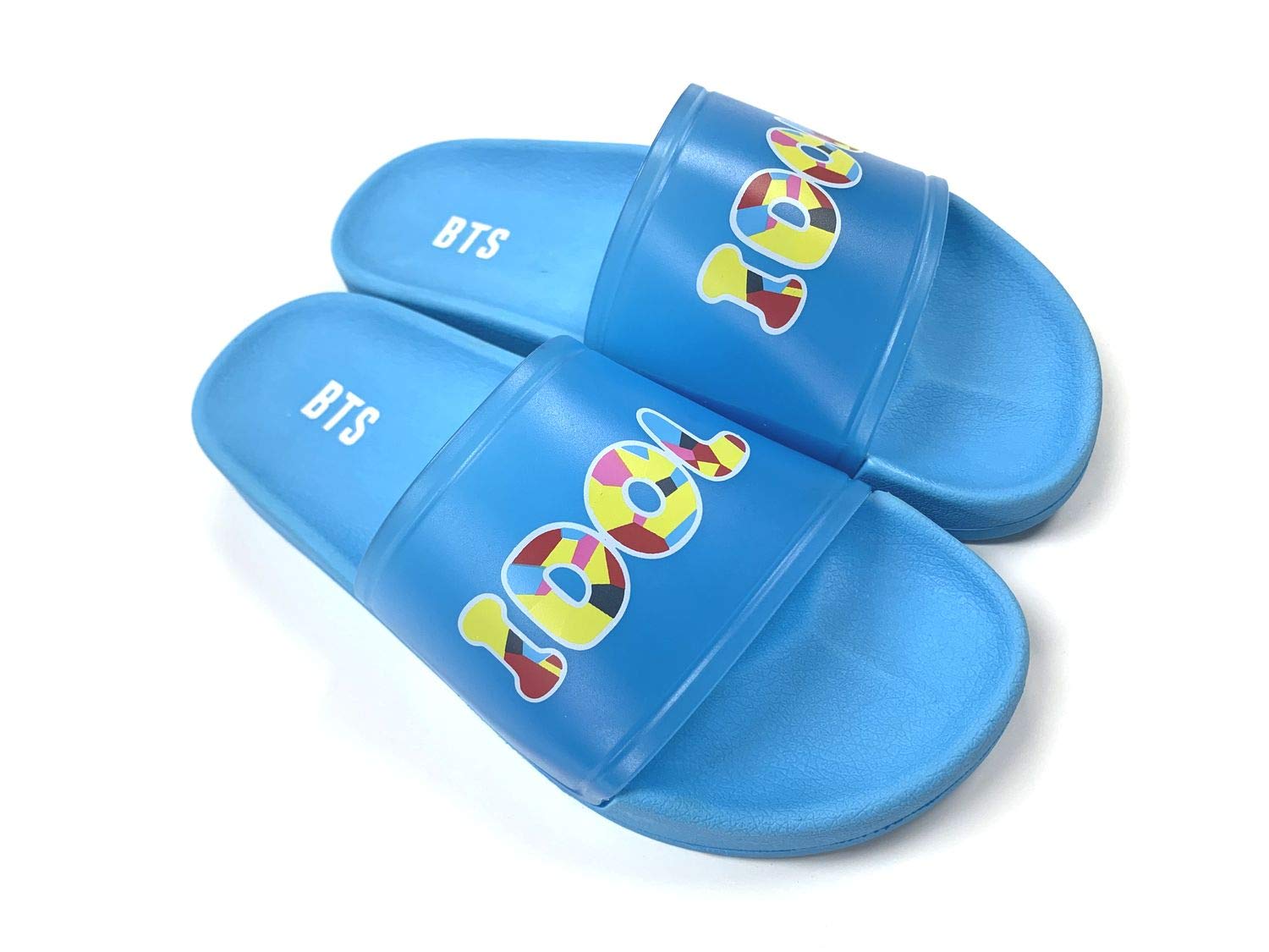 

Bell la bell Официально лицензированные пляжные сандалии BTS IDOL для мужчин и женщин - Синие/25см