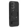 For iPhone 16 Kickstand Case Compatible with MagSafe PC+TPU+PU Phone Back Cover