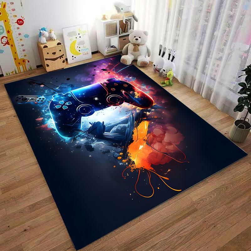 Gaming Controller Art Carpet suitable as a non-slip mat for the living room or bedroom sofa
