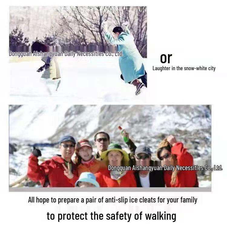 Unisex Silikon Eiskrallen: 8-Zahn Anti-Rutsch Schneespikes zum Wandern