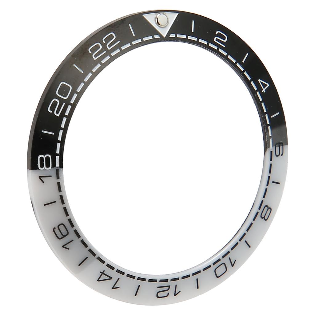 Watch Bezel Insert 41.5mm Ceramic Watch Bezel Ring Repair Replacement Accessory for Watchmaker Black and White