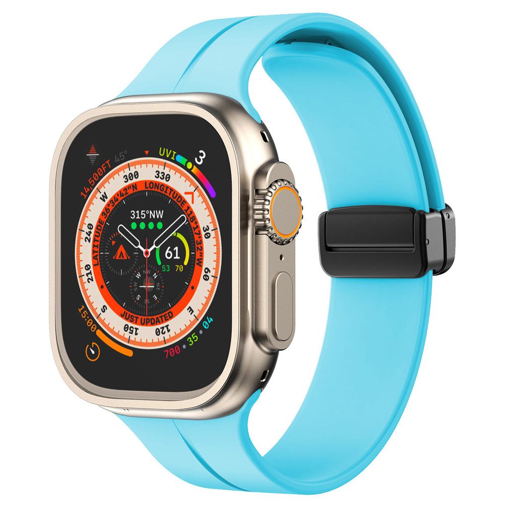 Magnetic Strap For Apple watch ultra band 49mm 45 mm Silicone Bracelet iWatch Series 7 8 se 6 5 3 44mm 45mm 40mm 41mm 42mm 38mm
