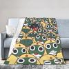 Anime Keroros Frog Flannel Blanket Winter  Soft Warm Throw Blanket for Boy Girl Bedroom Novelty Bedspread Sofa Bed Cover