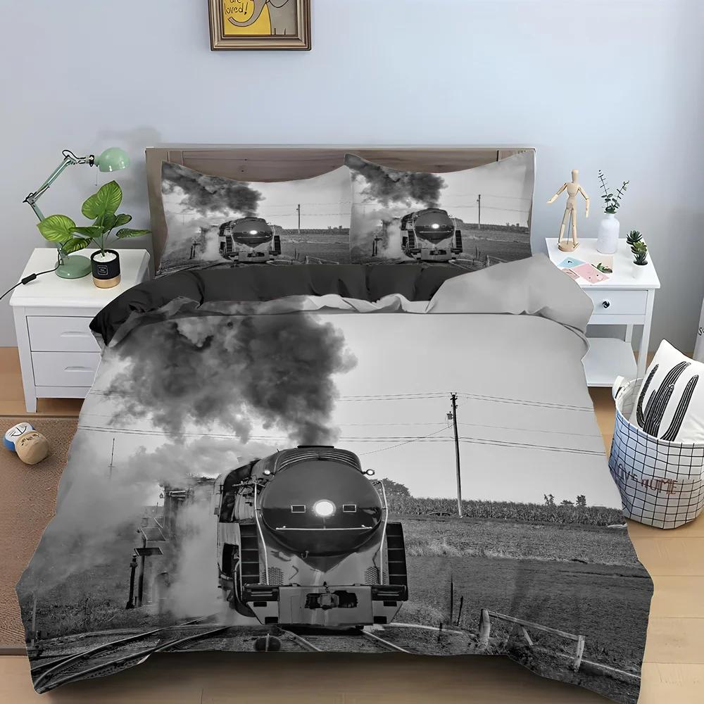 Tractor Truck Duvet Cover For Boys Kids Car Excavating Machinery Farm Vehicle Tool Quilt Cover Polyester For Bedroom Decorations