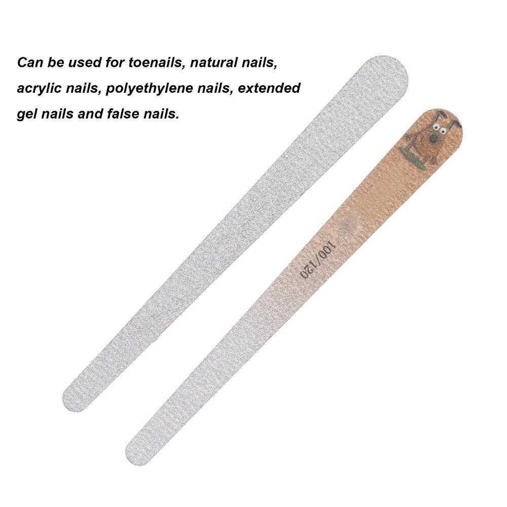 20pcs Yellow Color Double Sided Washable Nail File  For Natural Nail