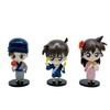 The Action Figure PVC Model 6pcs/set Anime Detective Conan kawaii Mini Sitting posture Toys Doll Desk Decor Collectible Gifts