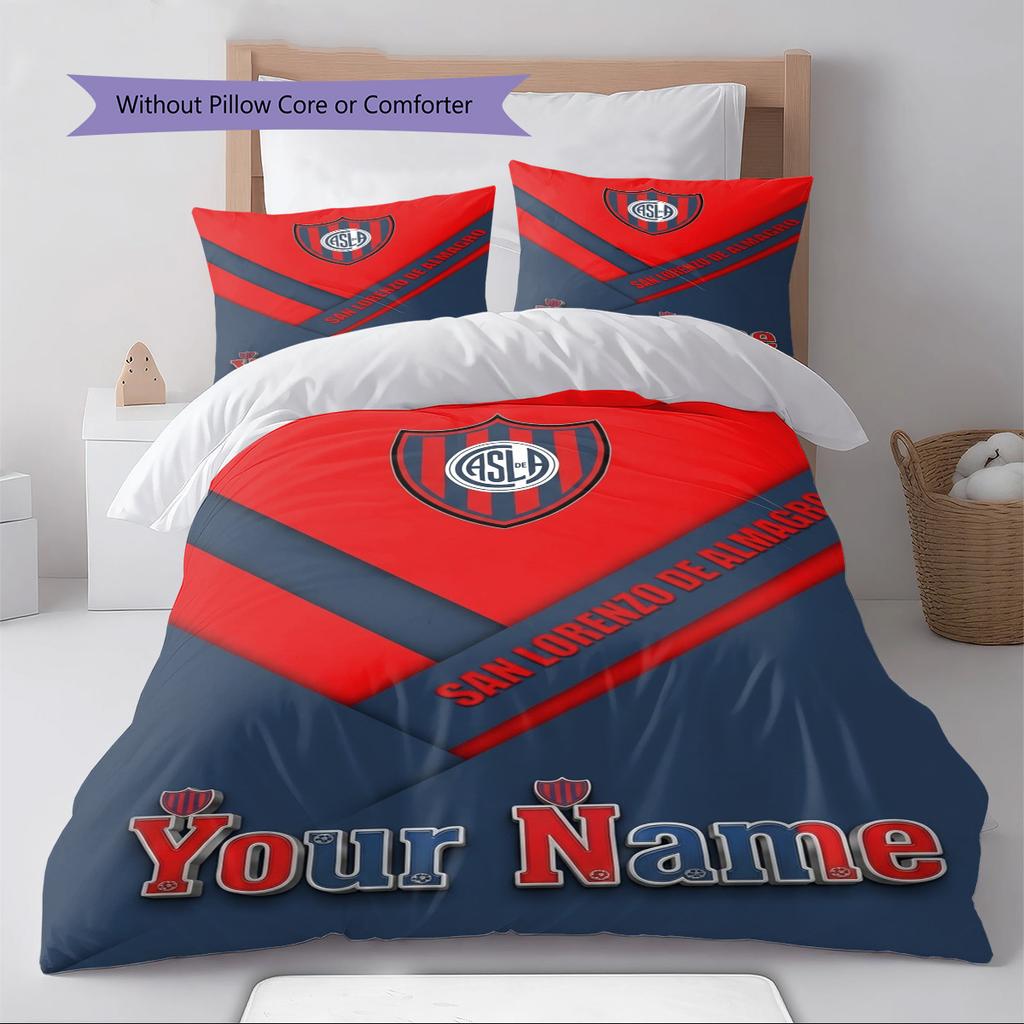 Name Custom San Lorenzo Pattern Bedding Set Quilt Cover Pillowcase Home Decor Gift (1 * duvet cover + 2 * pillowcase, without core)