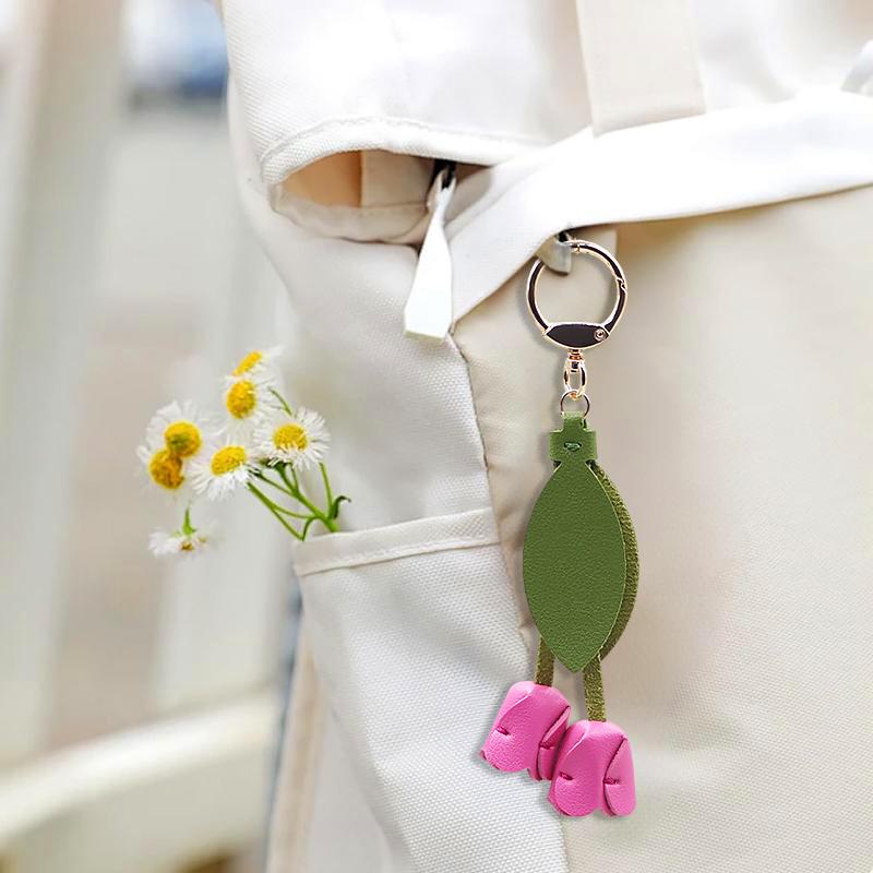1PC Tulip Shape Clothing Accessories Ornament Exquisite Mobile Phone Pendants High-End Bag Pendants Fashion Multicolor