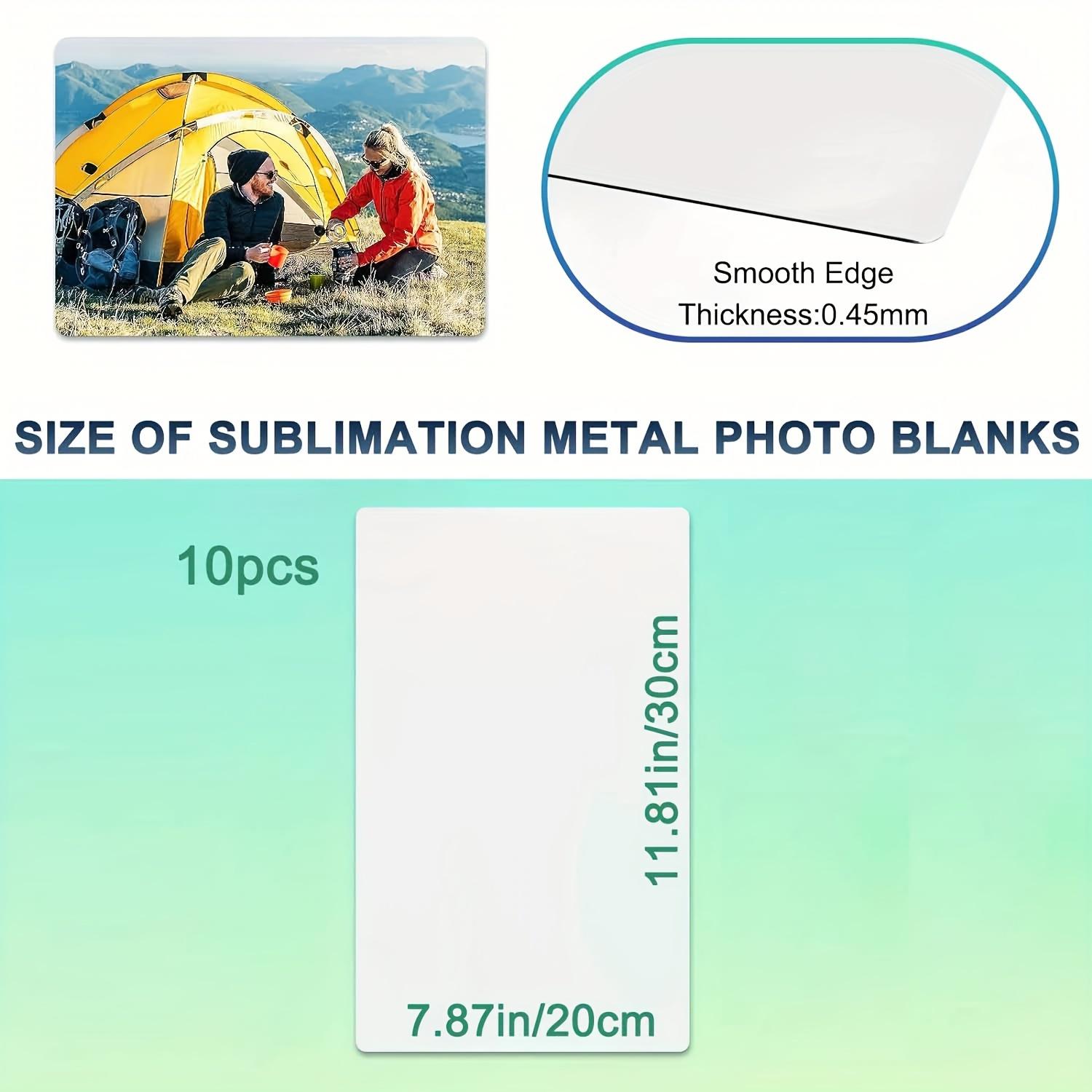 

10 шт., алюминиевые сублимационные металлические фотозаготовки, металлические сублимационные пустые вывески толщиной 0,45 мм, пустые фотовывески 7.87×11.81in/20×30cm
