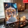 Disney Conjunto de Pintura com Pérolas Cinderela em uma Carruagem de Abóbora Obra de Arte Exquisita e Brilhante Perfeito para Decoração de Parede em Casa e Presentes Artesanais