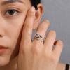 Zinc Zinc Alloy Adjustable Ring Silver Animal Ring Fashion Retro Mouse Ring  Gift