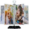 ZEEYUAN Rotating Acrylic Photo Frame DIY Multiple Picture Frame 5 Double Sides/Insert 10 Pcs of 4x6 Inch Photos,360° Rotation Windmill Picture Frame