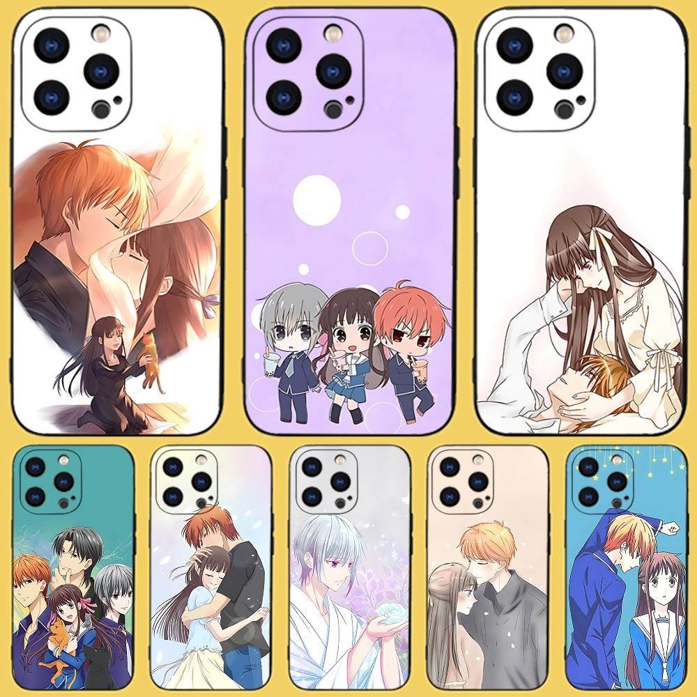 F-Fruit Anime B-Baskets Phone Case For iPhone 17,16,15,14,13,12,11,Pro,Max,Plus,X,XS,SE4,E,Mini,Soft Black Case