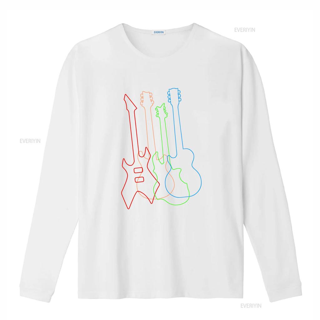 Guitars Electric T Shirt Colored Acoustic Classical For Vintage Washed Slightly Breathable Versatile Soft Casual Comfortable