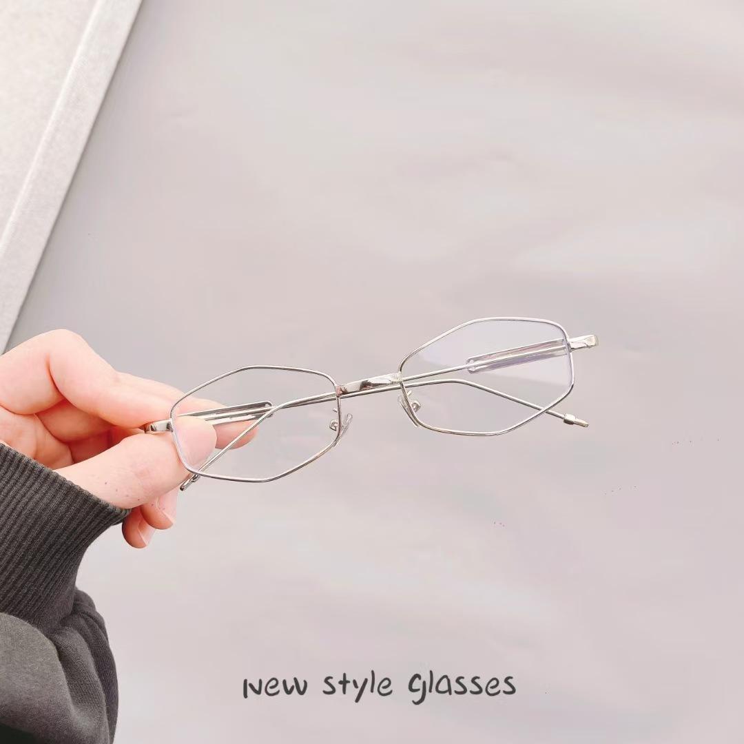 

Korean Fashion Sunglasses Women Polygon Shape UV Protection Men Sun Glasses Campus Style Trendy Accessories