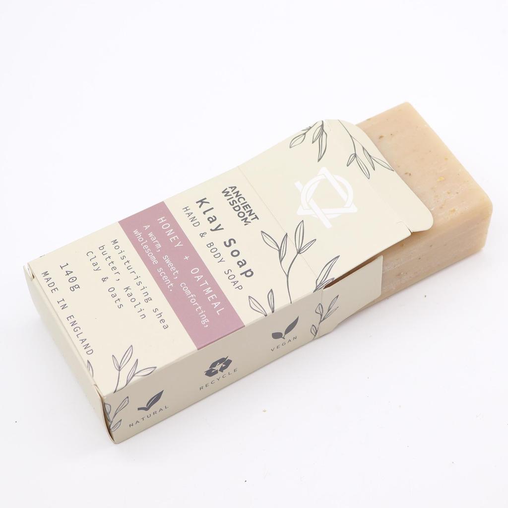 Honey Oatmeal Soap Bar Vegan Kaolin Clay