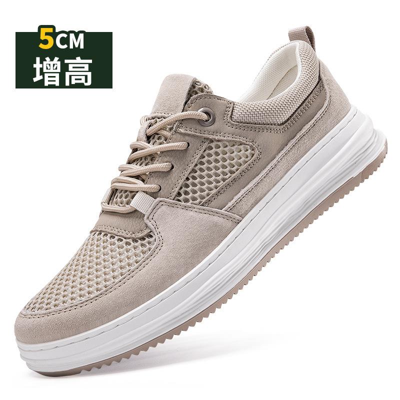 

Туфли с полыми отверстиями мужские модные туфли спортивная обувь невидимое внутреннее увеличение высоты 5 см повседневные сетчатые кеды мужская обувь 45