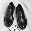 Fashion Summer Breathable Men Loafers Casual Leather Shoes Punching Moccasins Non-Slip Driving Shoes Comfort Slip on Business Low Heels