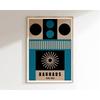 Mid Century Bauhaus Poster Geometric Wall Art Canvas Prints Living Room Bedroom Bright Colourful Artwork for Home Decor
