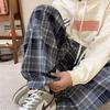Retro Plaid Casual Pants Men's Spring and Autumn New Drape Wide-leg Cityboy Trendy Sports Straight Pants