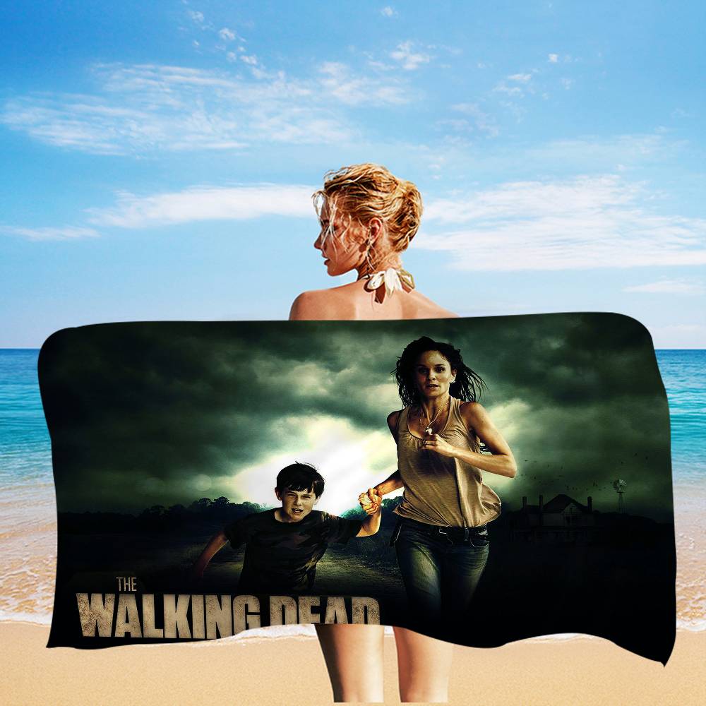 Thrilling Movie The W-Walking D-Dead Microfiber Blanket Quick Drying Towels Oversized Printing Super Absorbent Towel Blanket