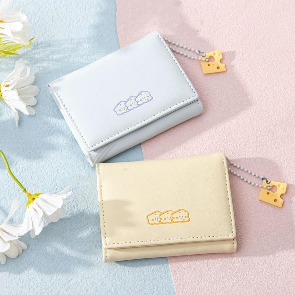 Candy Color Cheese Card Bag Causal Card Holder Cute Folding Wallet Girl