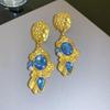 Silver Needle Cross-Border Tassel Earrings: Women's Versatile, Stylish Studs with a Unique, Trendy Design.