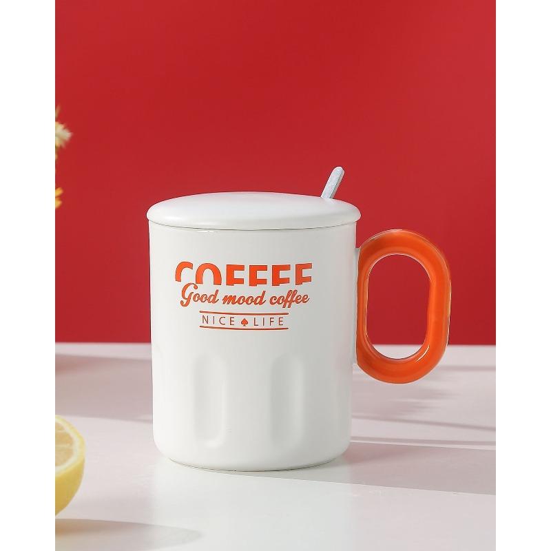 Creative Retro Ceramic Cups High Appearance Level Drinking Cups Couple Mugs LIDS  Personalized Cups  Coffee Cups 420ml