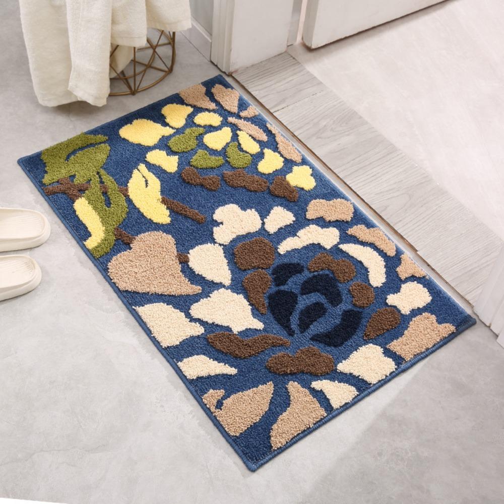 Dopamin Mori Moos Beflockung Badezimmer Rutschfeste Fußmatte Wasserabsorbierende Türbodenmatte