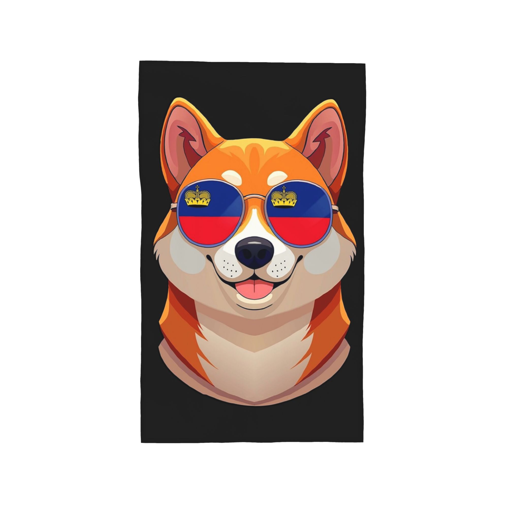 

Vintage Patriotic Shiba Inu Liechtensteiner Flag Soft Face Towel Quick Dry Pool Bath Cotton Towels Absorbent W40*H60(CM)
