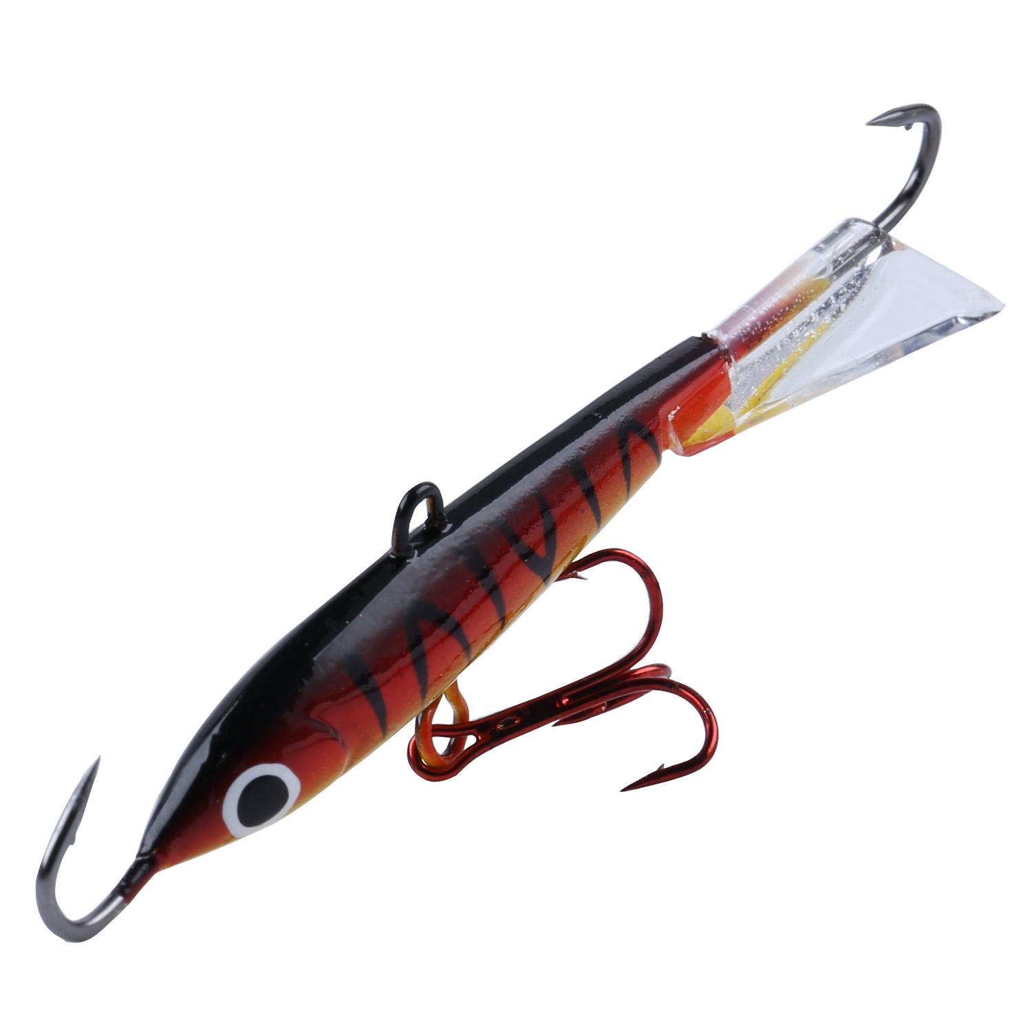 

Рыболовные приманки, 1 шт., 60 мм/10,5 г, ложка, металлические приманки, приманки для зимней рыбалки, твердая наживка, снасти для пресной воды чёрный/красный