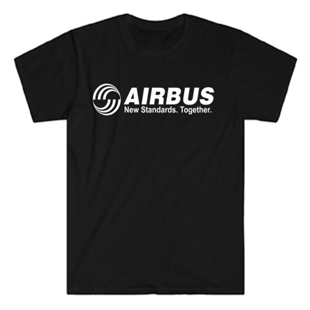 Unisex shirt Cotton Oversize Large Size AIRBUS Aircraft Aerospace Company Logo BlackT-Shirt