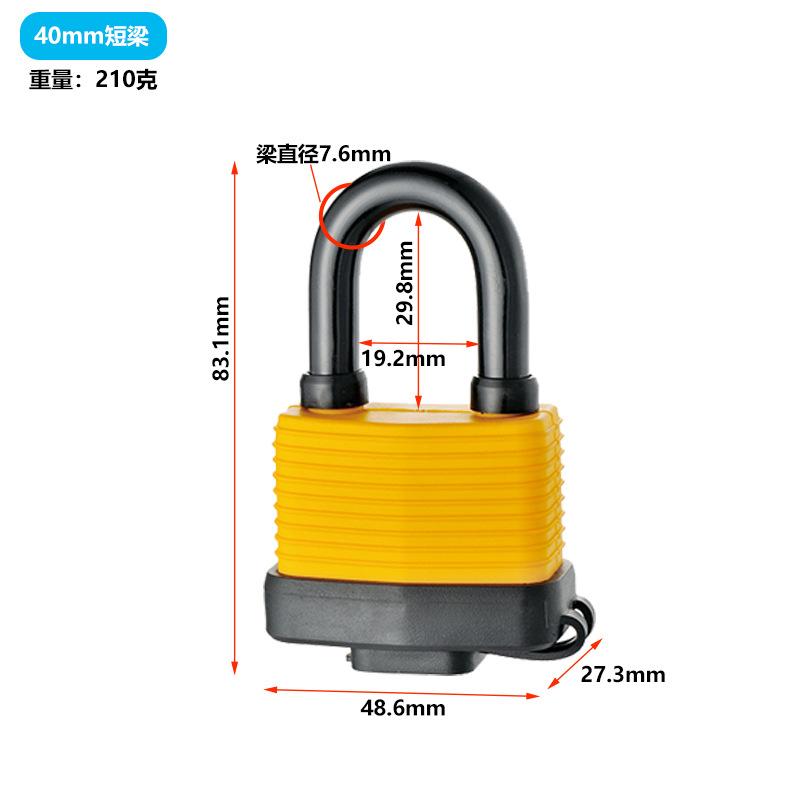 1Set Outdoor Splashproof Padlock With Key Heavy Duty Padlock For Storage Units Gym Lockers Garage Fence And Shed Weatherproof S