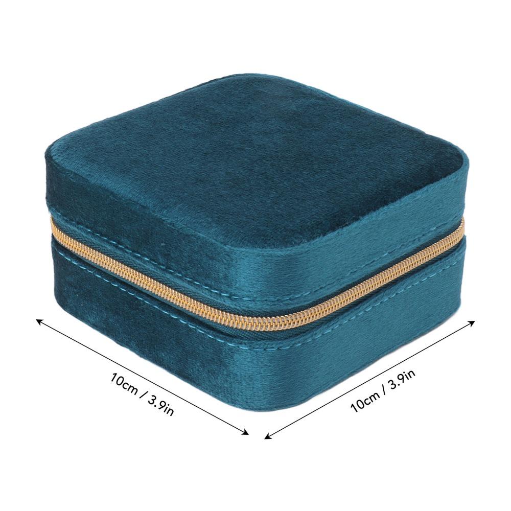 2 Layer Design Velvet Jewelry Box Soft Velvet Travel Jewelry Organizer Elegant Compact Portable Storage Case Travel Use