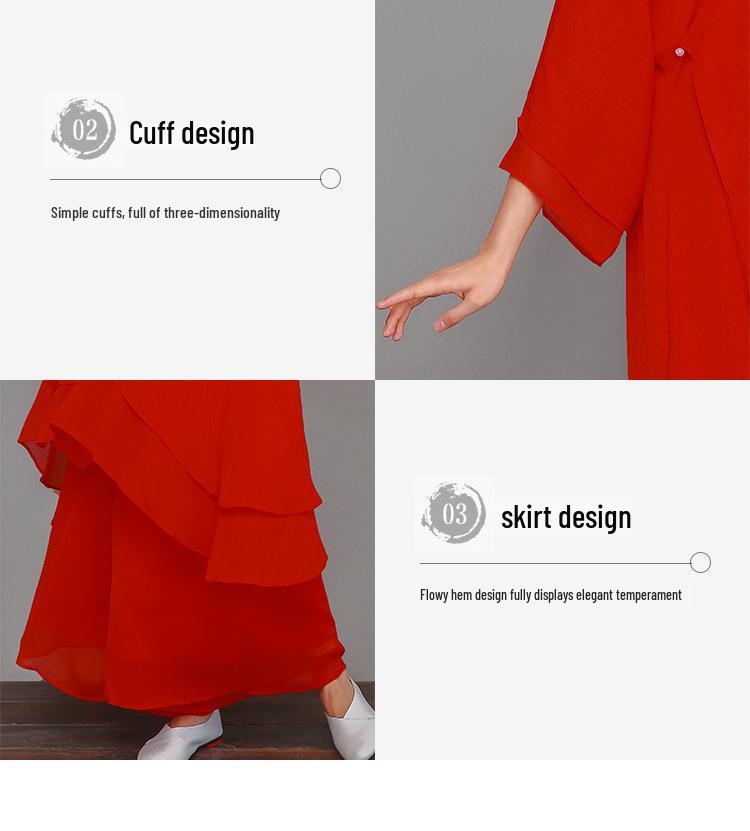 Women's Zen-Inspired Summer Hanfu Skirt - Retro Chinese Style