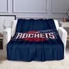 "Rocket Logo with Basketball Design" Patterned flannel blanket perfect for the bedroom living room, sofa, or a little nap