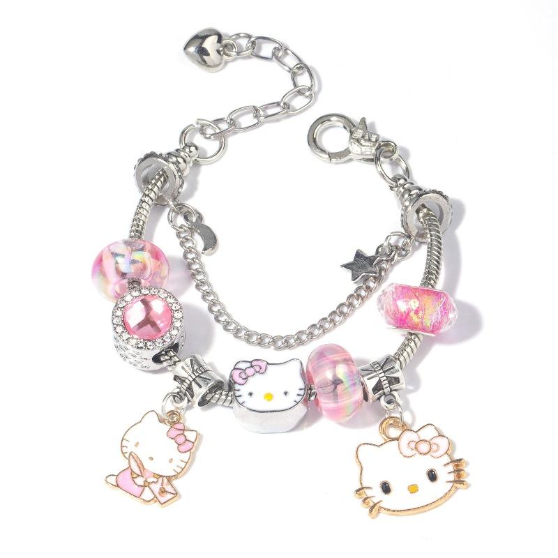 Sanrio Beaded Bracelet, Cartoon Melody Yugui Dog Kulomi Beaded Bracelet, Accessories