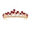 Princess Fashion Headband Zinc Zinc Alloy Red Rose Gold Color Headwear Bridal Tiara Hair Crown Diadem