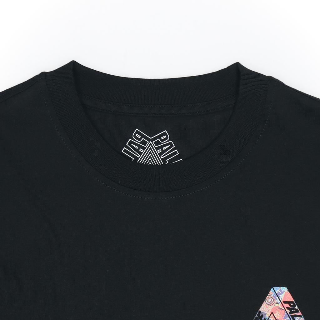 Palace Tri-Sticker Pack Graffiti Print Round Neck Short Sleeve T-Shirt Unisex Tops Black P21TS106