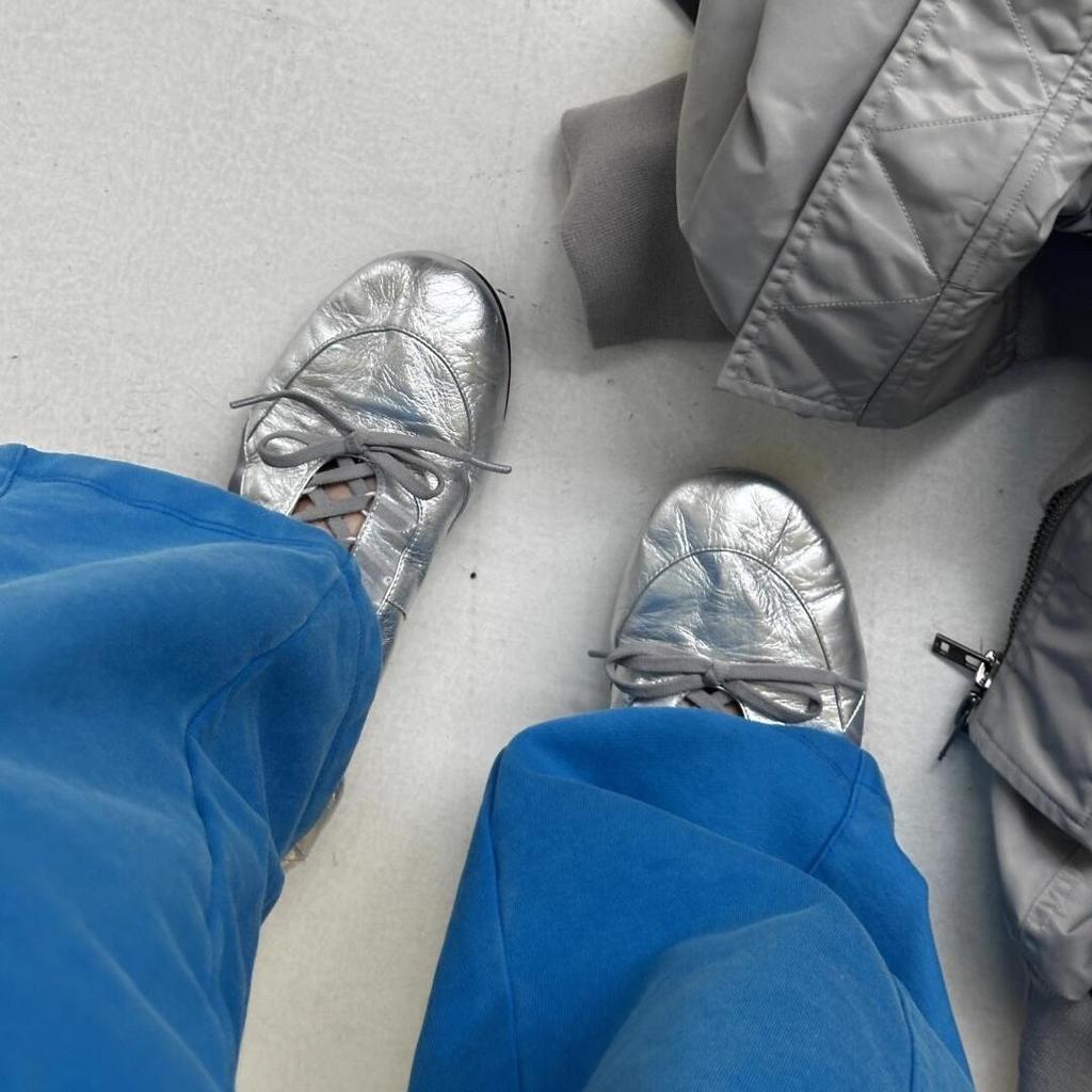 Niche design ballet comfortable training shoes 2025 summer bow flat bottom splicing lace casual single shoes women