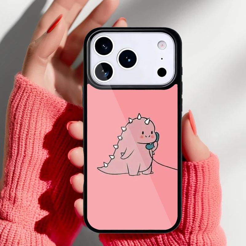 Animal Dinosaur Fun Dino soft Phone Case for iPhone 17 16 15 14 13 Pro Max Back Cover for 12 11 Pro Coque