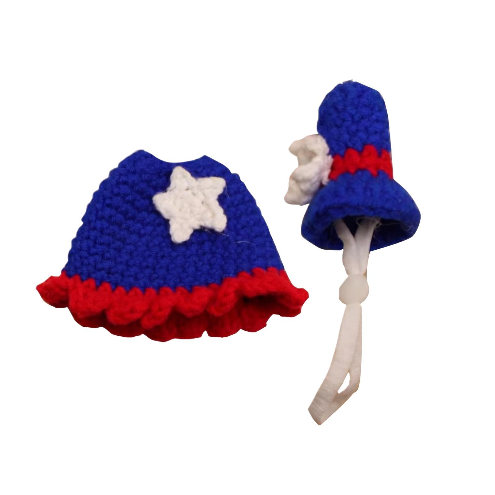 

Desktop Hand-knitted New Independence Day Red, And Blue Set One Size