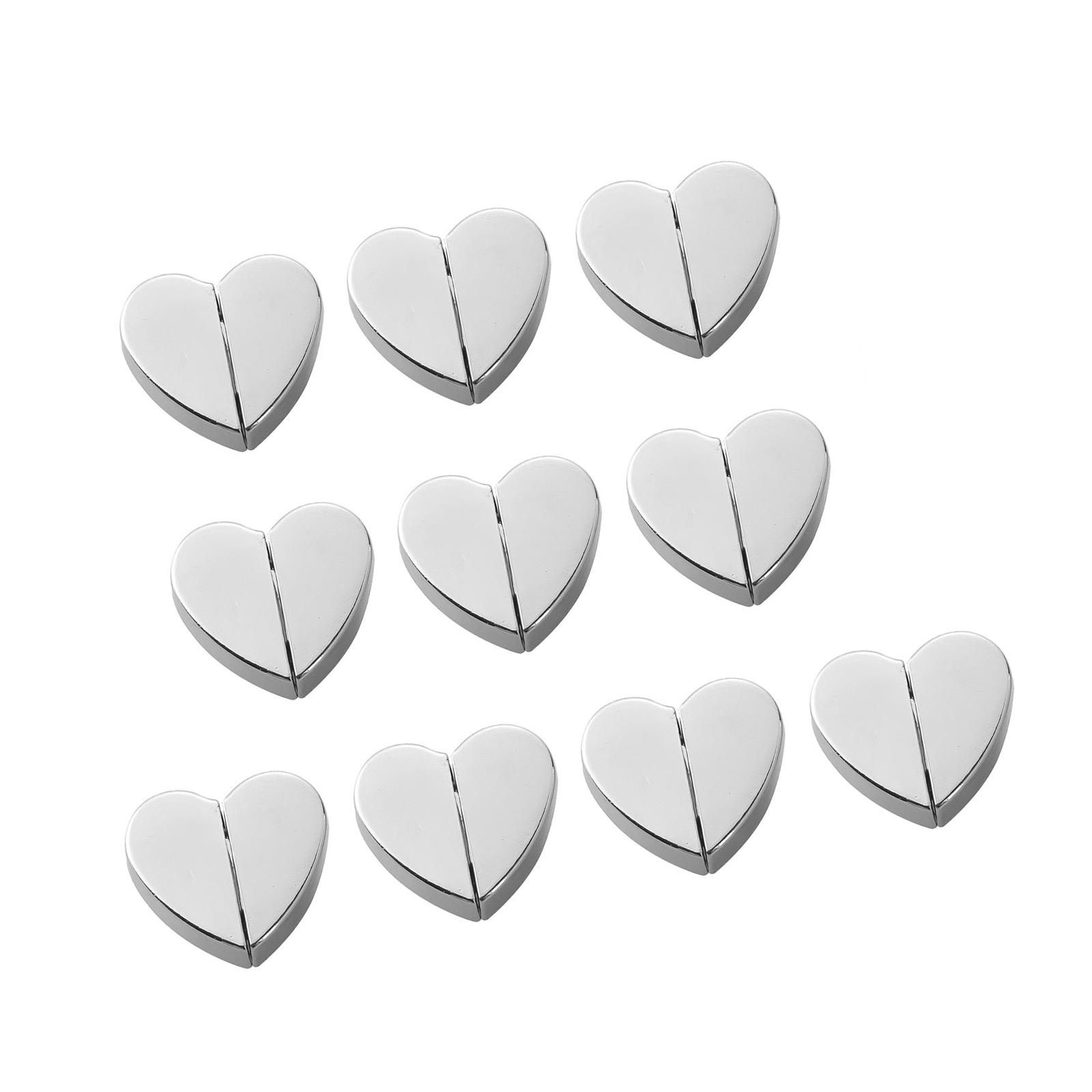 

Набор из 10 магнитных зажимов для штор в форме сердца, не требующих гвоздей, с двусторонними магнитами для светонепроницаемости, украшение для дома